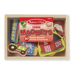 Kép 1/3 - Melissa & Doug Fa készségfejlesztő játék, Mágneses farm készlet