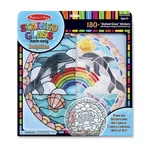 Kép 1/3 - Melissa & Doug, kreatív játék, ólomüveg képkészítő készlet, delfinek