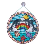 Kép 3/3 - Melissa & Doug, kreatív játék, ólomüveg képkészítő készlet, delfinek