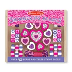 Kép 1/3 - Melissa & Doug Kreatív játék, Fa gyöngy szett, ragyogó szívek