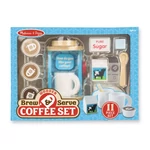 Kép 1/3 - Melissa & Doug Sütés-főzés, Fa kávéfőző szett