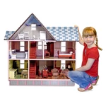 Kép 2/3 - Melissa & Doug Emeletes fa babaház, viktoriánus