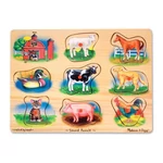 Kép 2/2 - Melissa & Doug Hangos puzzle, Farm