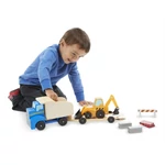 Kép 1/3 - Melissa & Doug Fa jármű, Munkagépek