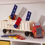Kép 2/3 - Melissa & Doug Fa jármű, Kamionszerelő autó