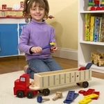 Kép 3/3 - Melissa & Doug Fa jármű, Kamionszerelő autó