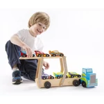 Kép 3/3 - Melissa & Doug Fa jármű, Mega versenyautó szállító