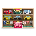 Kép 2/3 - Melissa & Doug Fa jármű, Autók és közlekedési táblák