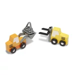 Kép 3/3 - Melissa & Doug Fa jármű, Munkagépek, 7 db