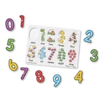 Kép 3/3 - Melissa & Doug Fa készségfejlesztő játék, Puzzle fogantyúval, számok