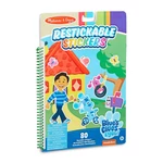 Kép 1/3 - Melissa & Doug kreatív játék, újrahasználható matricakészlet, Azúrkék nyomok és te - Azúrkék kedvenc helyei