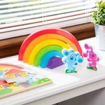 Kép 3/3 - Melissa & Doug fa készségfejlesztő játék, Azúrkék nyomok és te - szivárvány puzzle