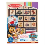 Kép 1/3 - Melissa & Doug kreatív játék, Mancs Őrjárat fa nyomdaszett filcekkel