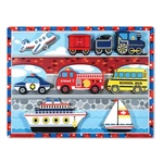 Kép 1/3 - Melissa & Doug Készségfejlesztő játék, Könnyen megfogható puzzle, járművek