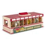 Kép 1/3 - Melissa & Doug Ló figurák, 8 db, istállóval