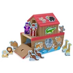 Kép 1/3 - Melissa & Doug Fa Készségfejlesztő játék, Noé bárkája formaegyeztető játék