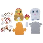 Kép 3/3 - Melissa & Doug Kreatív játék kezdőknek, Hurkold! - farmállatka bábok