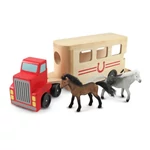 Kép 1/3 - Melissa & Doug Fa jármű, Lószállító