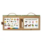 Kép 3/3 - Melissa & Doug Kreatív játék, Letörölhető rajzoló és mágneses játékkészlet - Farm