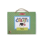 Kép 1/3 - Melissa & Doug Kreatív játék, Letörölhető rajzoló és mágneses játékkészlet - Farm