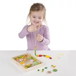 Kép 2/3 - Melissa & Doug Kreatív játék, Fa gyöngy szett, virágok