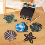 Kép 3/3 - Melissa & Doug Kreatív játék, Képkarc, Mini, óceán