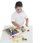 Kép 2/3 - Melissa & Doug Fa építőjáték, Építkezés