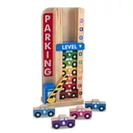 Kép 3/3 - Melissa & Doug Fa készségfejlesztő játék, Színes-számos autós parkolótorony