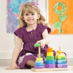 Kép 3/3 - Melissa & Doug Fa készségfejlesztő játék, Montessori tornyok