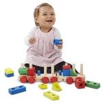 Kép 3/3 - Melissa & Doug Fa készségfejlesztő játék, Építs vonatot