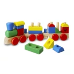 Kép 1/3 - Melissa & Doug Fa készségfejlesztő játék, Építs vonatot