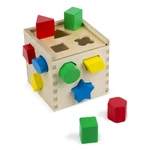 Kép 1/3 - Melissa & Doug Fa készségfejlesztő játék, Formarendező kocka