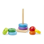 Kép 3/3 - Melissa & Doug Fa készségfejlesztő játék, Szivárvány torony