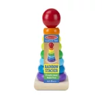 Kép 1/3 - Melissa & Doug Fa készségfejlesztő játék, Szivárvány torony