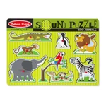 Kép 1/3 - Melissa & Doug Hangos puzzle, Állatkert