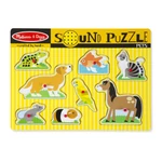 Kép 1/3 - Melissa & Doug Hangos puzzle, Háziállatok
