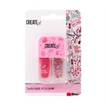 Kép 1/3 - Canenco Create It! Körömlakkok, 2 db-os - rózsaszín és glitter