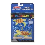 Kép 1/3 - Melissa & Doug Kreatív játék, Képkarc füzet, tengeri élet