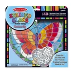 Kép 1/3 - Melissa & Doug Kreatív játék, Ólomüveg képkészítő készlet, pillangó
