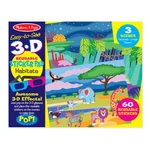 Kép 1/3 - Melissa & Doug Kreatív játék, 3D újrahasználható matrica készlet, természet