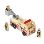 Kép 3/3 - Melissa & Doug Fa jármű, Létrás tűzoltóautó
