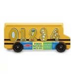 Kép 2/3 - Melissa & Doug Fa jármű, Számos formarendező iskolabusz