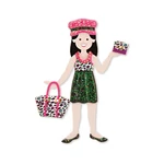 Kép 2/3 - Melissa & Doug Kreatív játék, Pufi matrica készlet, glamour