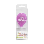 Kép 1/3 - Trendhaus "Happy Birthday" szülinapi lufi gyertya, 1 szál, 6 színben