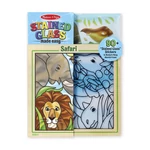 Kép 1/3 - Melissa & Doug Kreatív játék, Ólomüveg képkészítő készlet, szafari