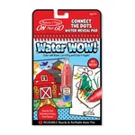 Kép 1/3 - Melissa & Doug Kreatív játék, Rajzolás vízzel, kösd össze a számokat, farm