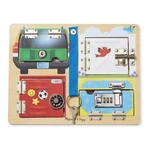 Kép 2/3 - Melissa & Doug Fa készségfejlesztő játék, Lakatok és zárak