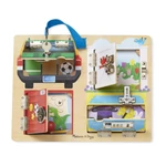 Kép 1/3 - Melissa & Doug Fa készségfejlesztő játék, Lakatok és zárak
