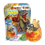 Kép 1/3 - Craze Inkee vegán fürdőgolyó csomag - dino figurával barackos jegestea aromával