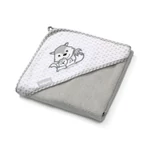 Kép 1/2 - BabyOno fürdőlepedő kapucnis bambusz 100x100cm szürke róka 346/03